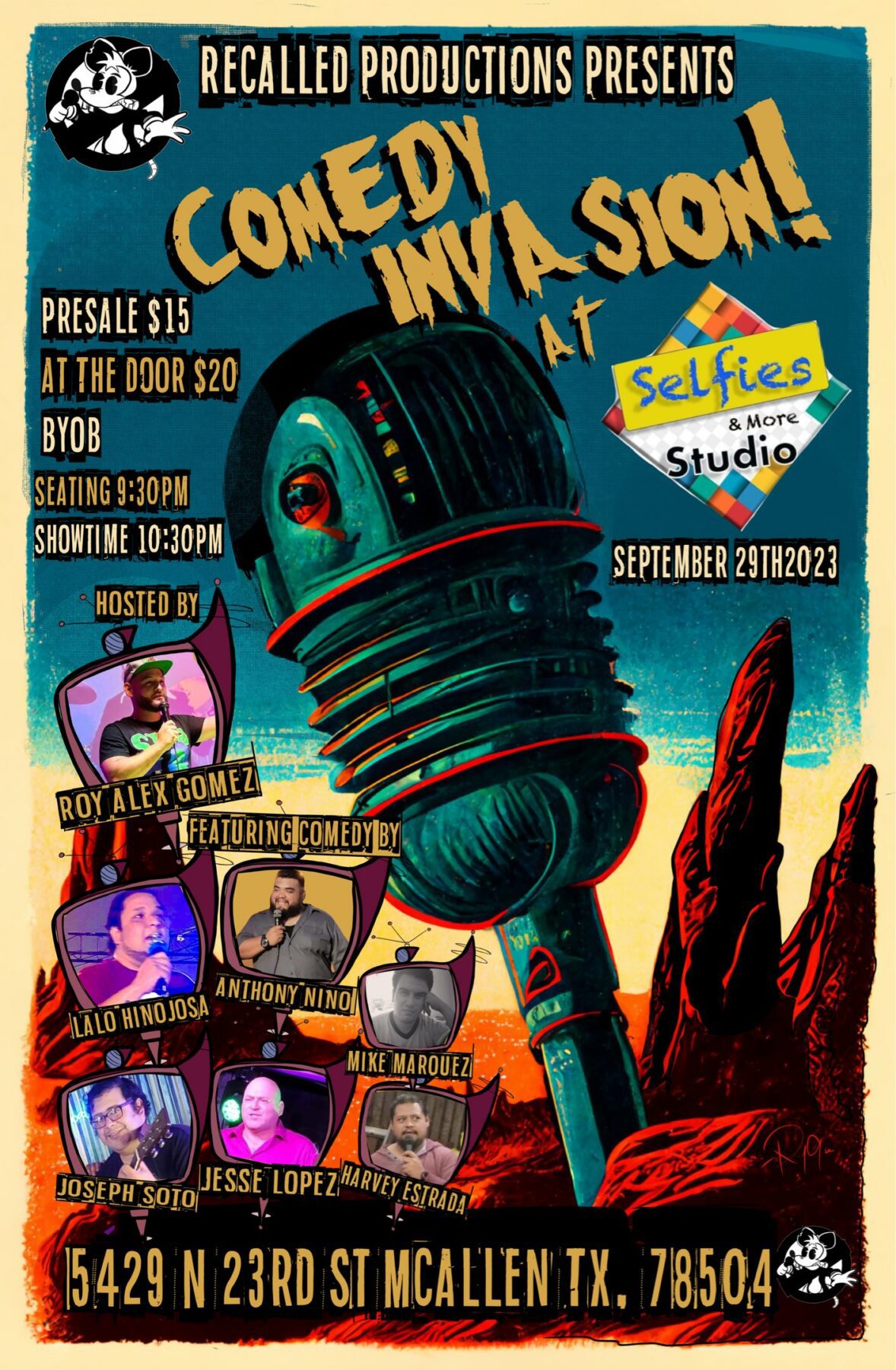Recalled Productions Presents: Comedy Invasion At Selfies & More Studio