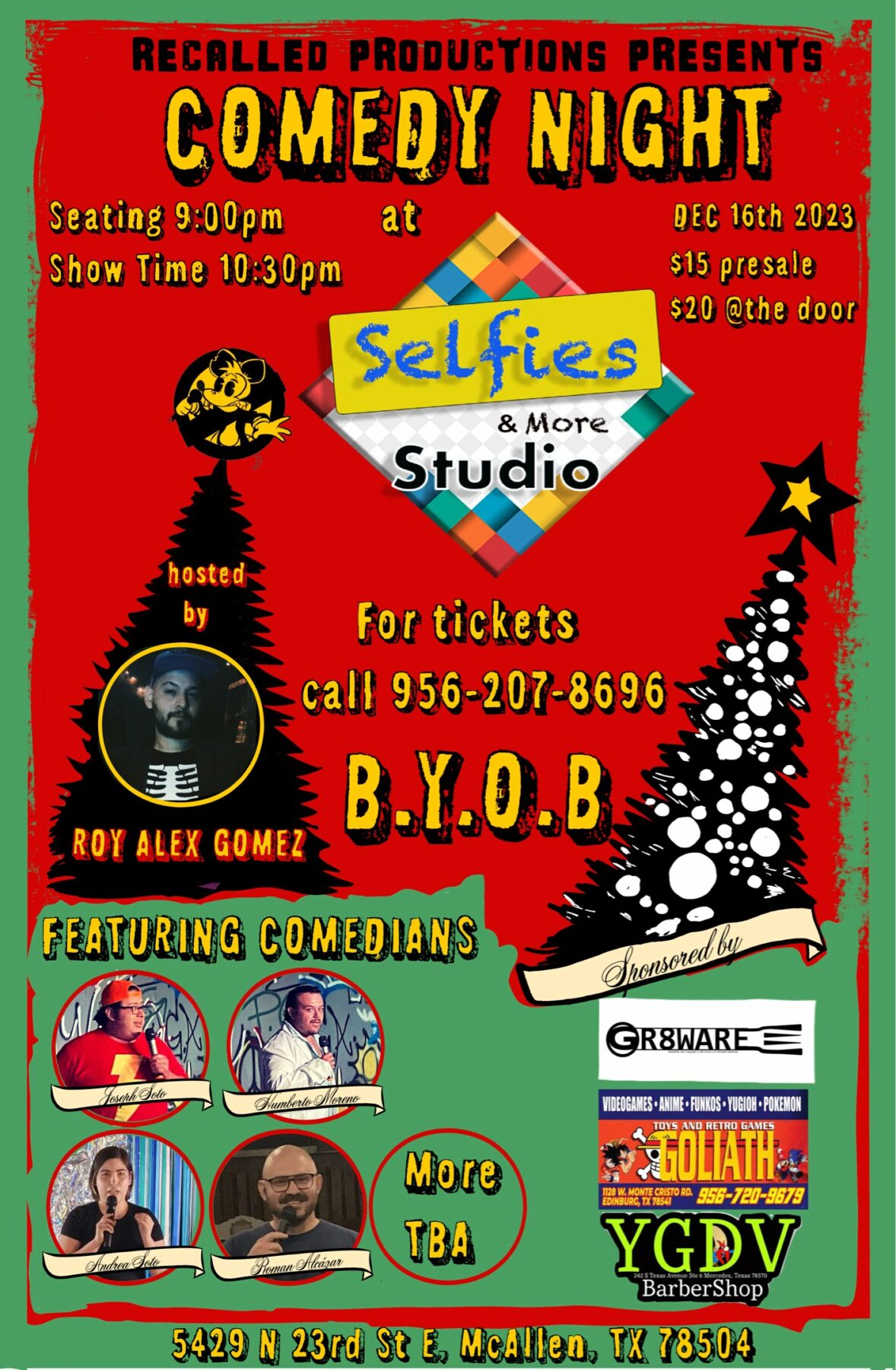Recalled Productions Presents: Comedy Night At Selfies & More Studio