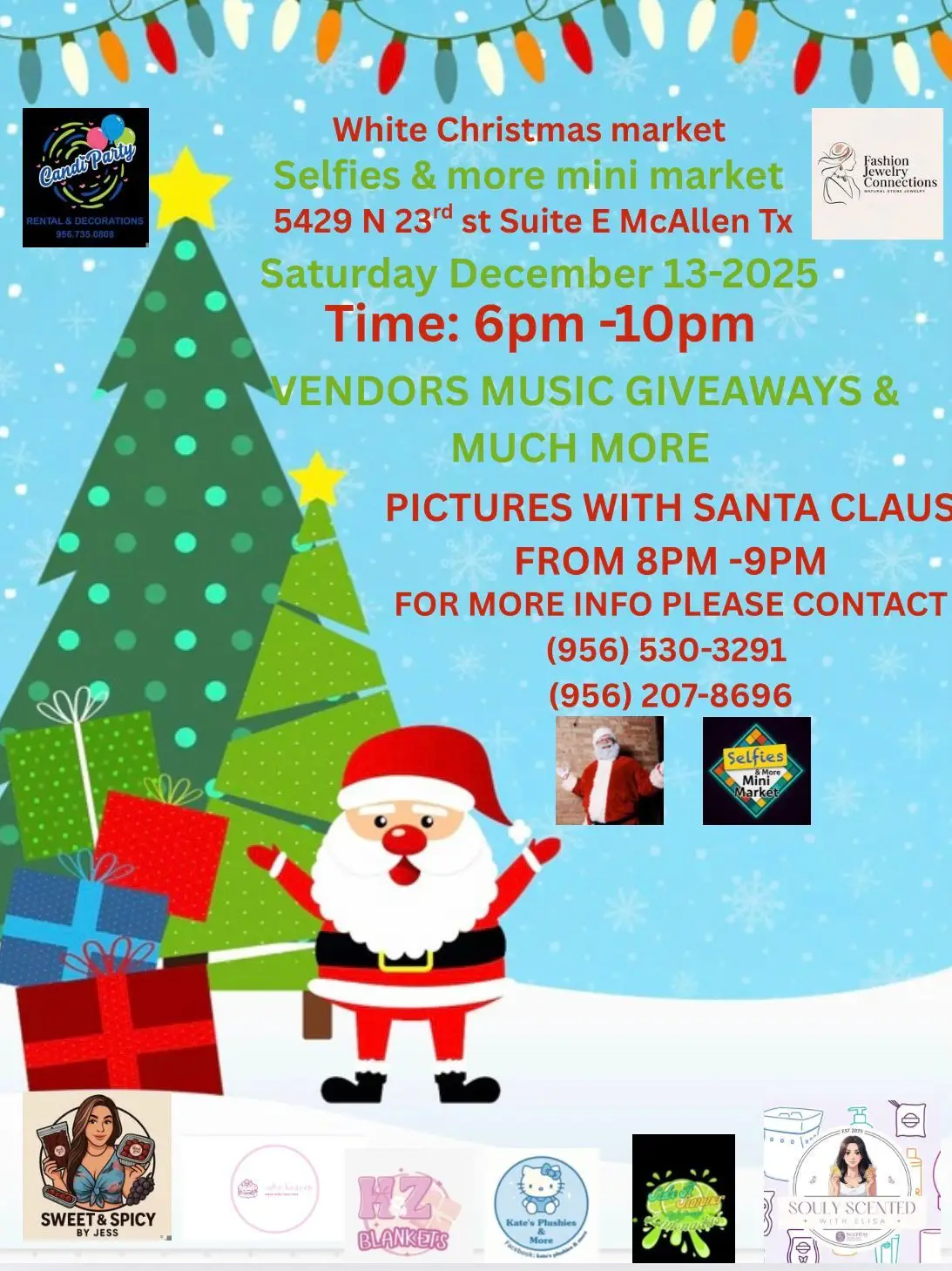 White Christmas Indoor/Outdoor Market at Selfies & More!